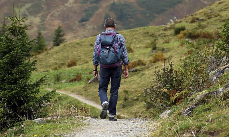Mountain Hiking in Nature